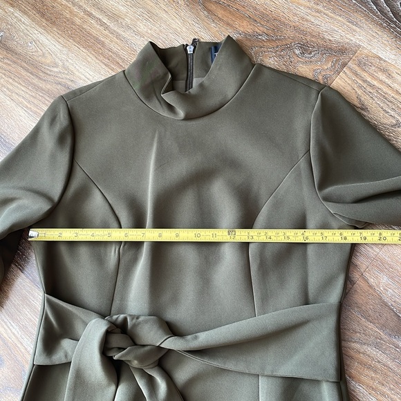 Toccin NY Tie Waist Mock Neck Sheath Dress - Picture 6 of 13